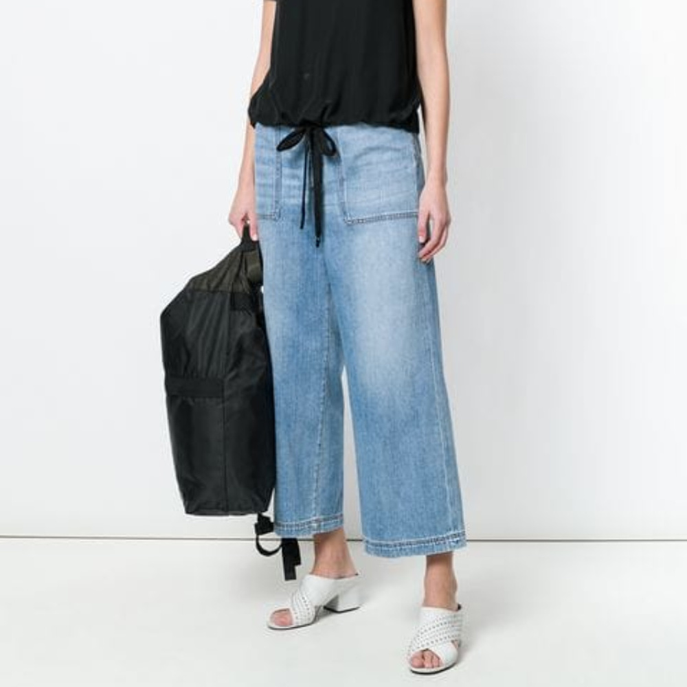 NWT High-Rise Wide-Leg Denim Trousers